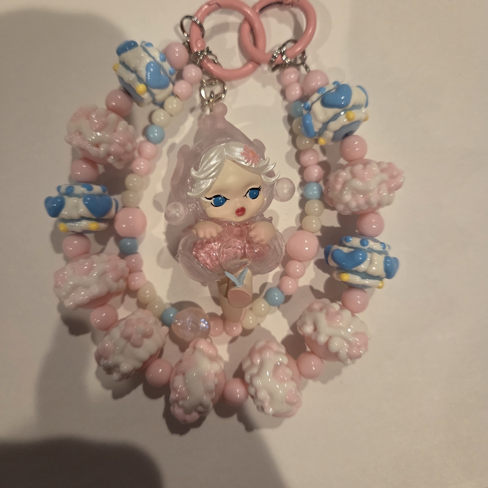 Cute Pink and Blue Beaded Kids Toy
